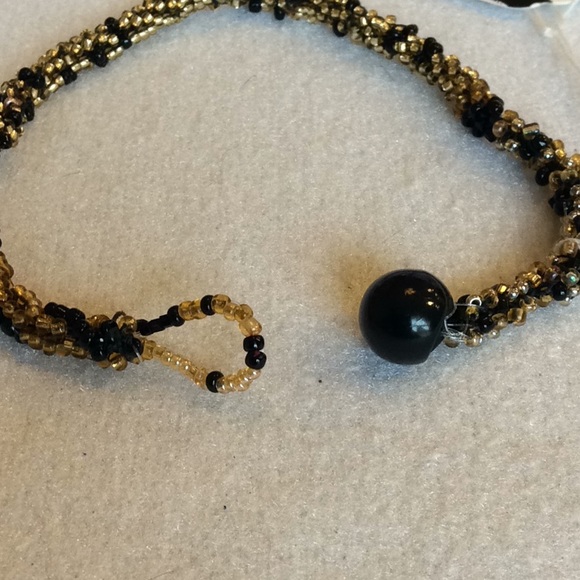 FINAL SALE PRICE CL Designs Black & Gold Twist Bracelet - Picture 3 of 3